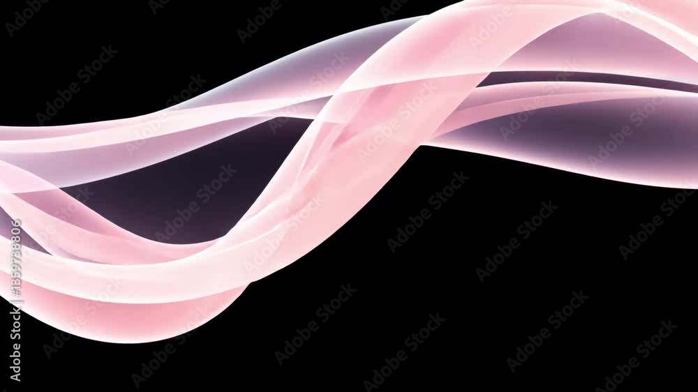 Poster abstract flowing lines with soft colors on dark background