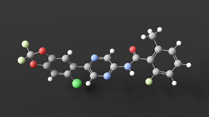 cm-4620 molecule 3d, molecular structure, ball and stick model, structural chemical formula anti-inflammatory agent