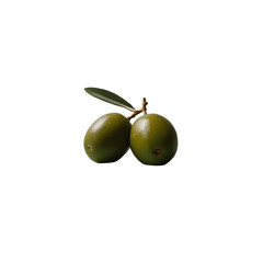 Obraz premium green olives on a plate with transparent background PNG and JPEG image 