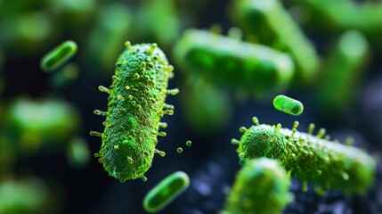 Fototapeta premium Antibiotic Warfare: Bacteria Under Attack