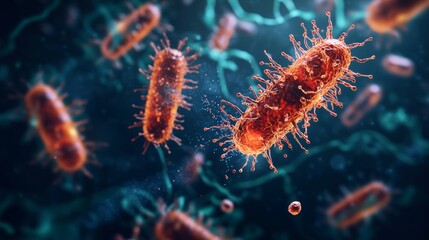 Fototapeta premium Antibiotic Warfare: Bacteria Under Attack