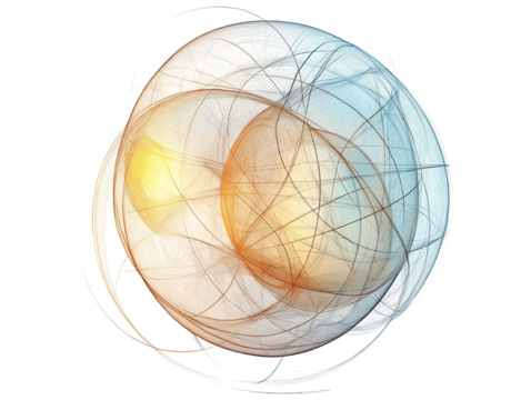  Glowing Digital Grid Sphere: A Futuristic Illuminated 3D Sphere with Patterns Isolated on White