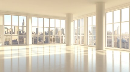 Fototapeta premium Spacious Modern Apartment With City Views