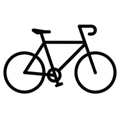 Fototapeta premium Bicycle icon vector illustration with black and red vintage design on white background