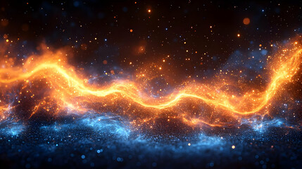 Obraz premium Abstract Glowing Fire Stream Design Background