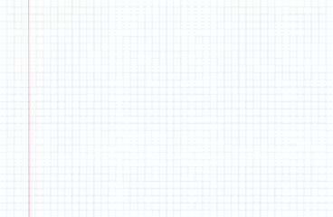 White blank notebook sheet with grid