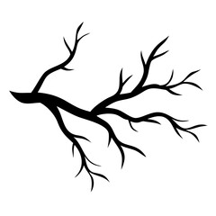 A tree branch vector silhouette