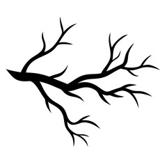 A tree branch vector silhouette