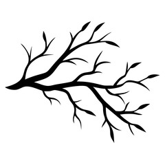 A tree branch vector silhouette