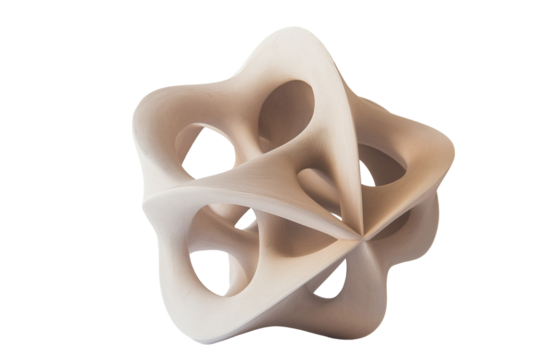  Abstract 3D Printed Lattice Shape: A Complex Geometric Structure with Intricate Patterns Isolated on White Background