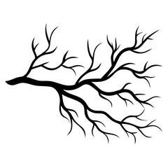A tree branch vector silhouette