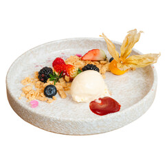 Food photography elegant dessert presentation in fine dining