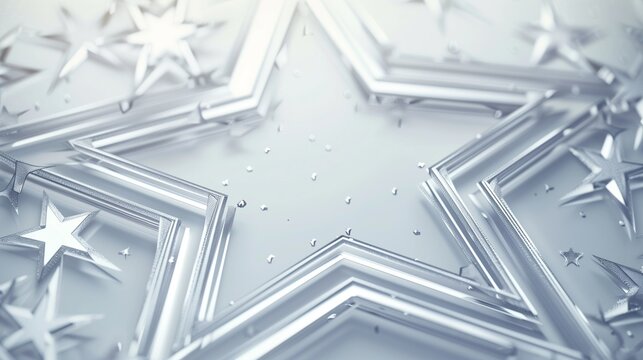 A star-shaped decoration outline with clean, precise edges and inner details on a white background.