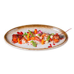 Exquisite seafood platter fine dining photography in an elegant setting