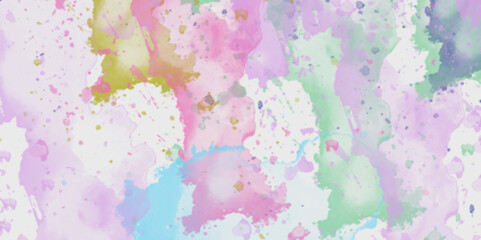 Abstract translucent multicolored watercolor background. Watercolor background. 3D illustration, 3D rendering. Colorful gradient ink colors wet effect hand drawn canvas background .>