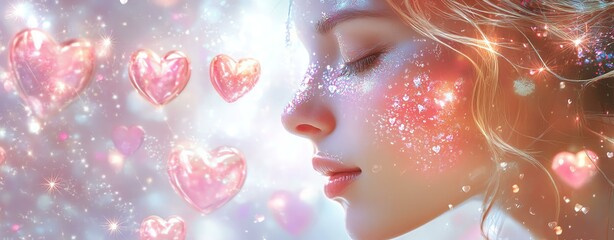 Love Sensation Daydream Serene moment filled with love and sparkles.
