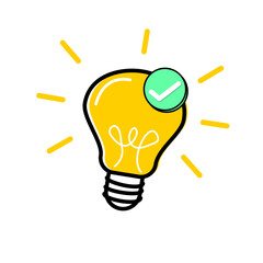 Creative light bulb icon symbolizing innovative ideas and solutions