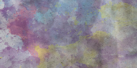 Abstract translucent multicolored watercolor background. Watercolor background. 3D illustration, 3D rendering. Colorful gradient ink colors wet effect hand drawn canvas background .>