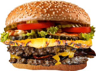 burger meat cheese and pineapple2