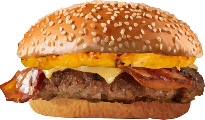 burger meat cheese and pineapple4