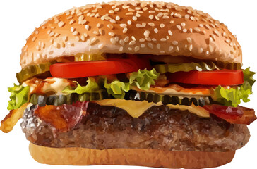 burger meat cheese and pickles7