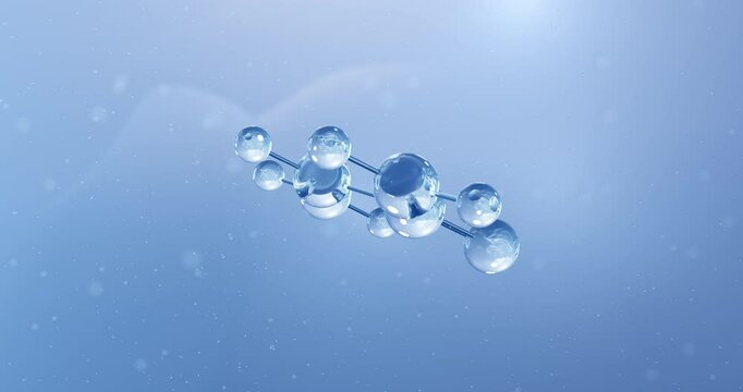Acrylamide rotating molecular structure, 3d model of monomer