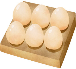 Eggs Watercolor Texture Illustration