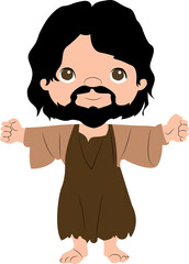 Cute Jesus with a Broken Chain