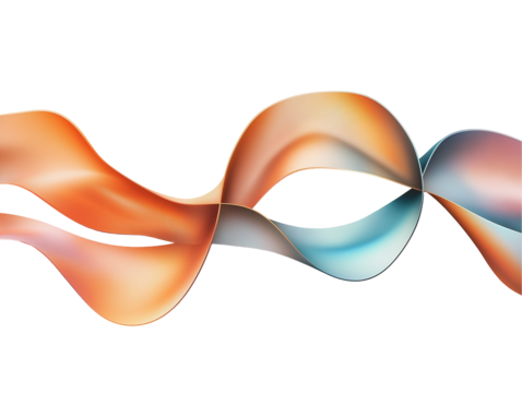 Twisting Möbius Strip: A Seamless Looping Structure with a Single Surface and Elegant Curves, isolated 