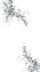 Silver glitter abstract stroke wave swash shiny shape. Luxury element png transparent background for logo or decorations, invitation save the date card.