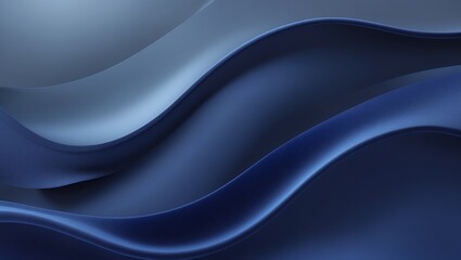 Fototapeta premium Flowing curves of layered blue shades create a dynamic, smooth pattern