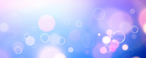 Realistic soap bubbles.Flying bubbles on a transparent background.	