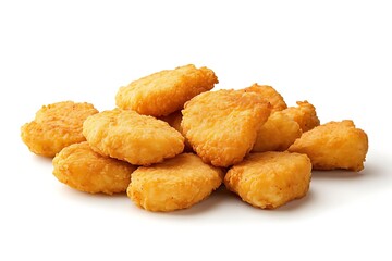 crisp fried chicken nuggets offer tasty bites  
