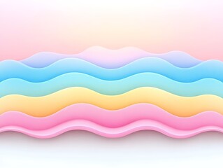 Pastel Wavy Layers Background with Soft Gradient and Gentle Flow Design