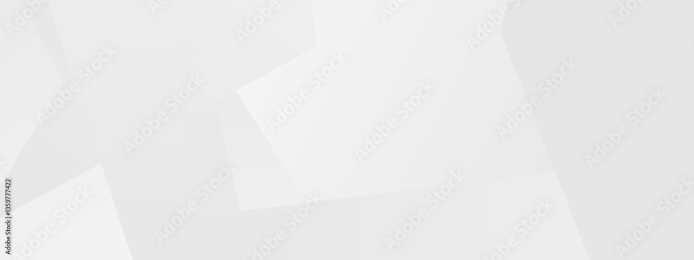 Poster abstract geometric shapes with subtle light gray tones and shadow effects.