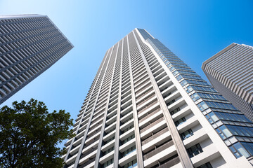 タワーマンションのある都市風景