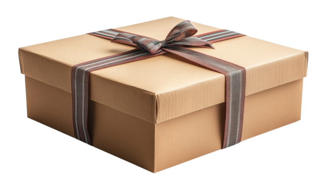 Present Wrapped: A beautifully wrapped present, a symbol of anticipation and giving, is artfully arranged with a silk ribbon, symbolizing celebration, gifts, and holidays.