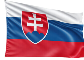 Fototapeta premium waving flag of slovakia on transparent background