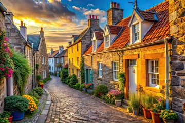 Obraz premium Crail, Fife Coastal Charm: Vintage Homes