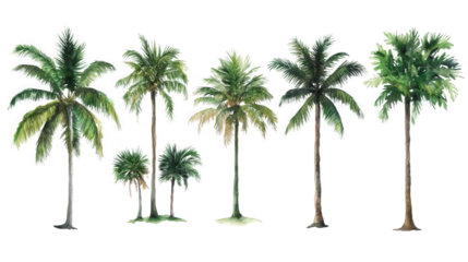 Collection of Palm Trees in Various Sizes