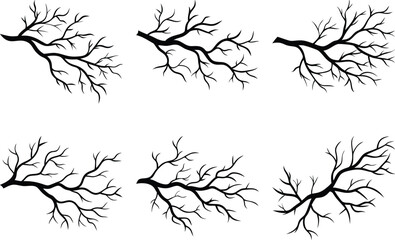 A tree branch vector silhouette