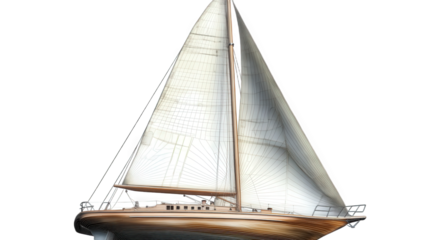 Elegant Sailing Yacht on a Calm Sea