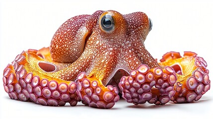 Cute octopus, vibrant colors, detailed texture