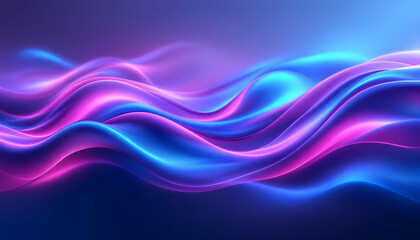 Vibrant Neon Waves Background in Blue and Pink for Dynamic Digital Art and Modern Designs
