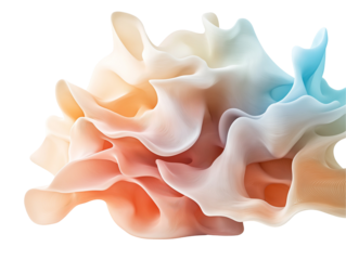 Futuristic Coral Structure: A Sleek, Abstract Design Isolated on White Background