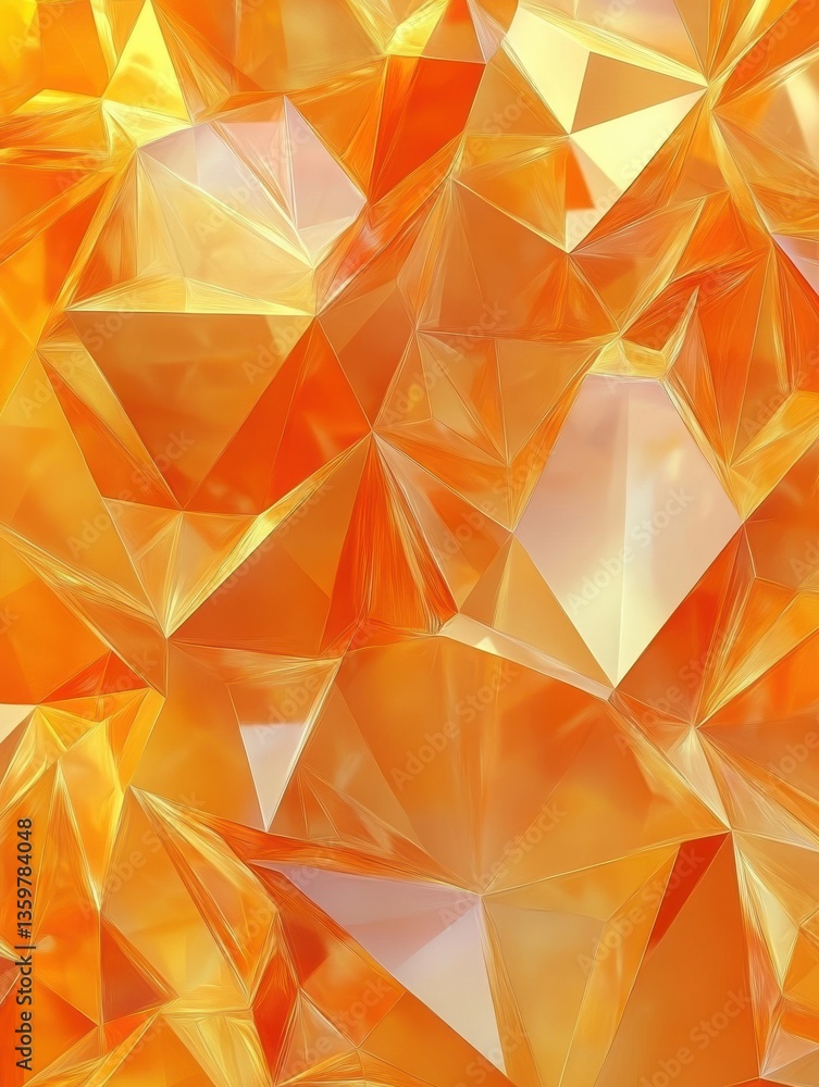 Poster a background with a light orange, geometric pattern. it's made of many tiny triangles, creating a sh
