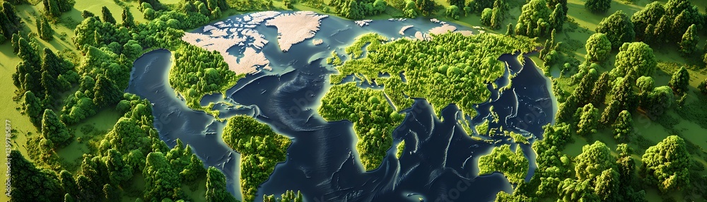 Poster global carbon footprint a futuristic interactive map showcasing environmental data and insights natu