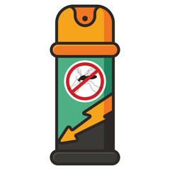 Mosquito repellent vector cartoon illustration isolated on a white background.