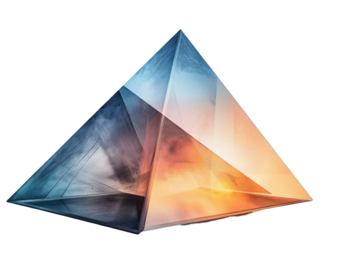 Minimalist Abstract Polygon Shape Isolated on White: Geometric Design with Sharp Edges and Clean Lines