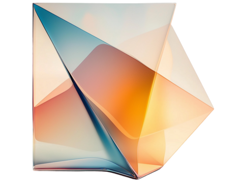 Minimalist Abstract Polygon Shape Isolated on White: Geometric Design with Sharp Edges and Clean Lines